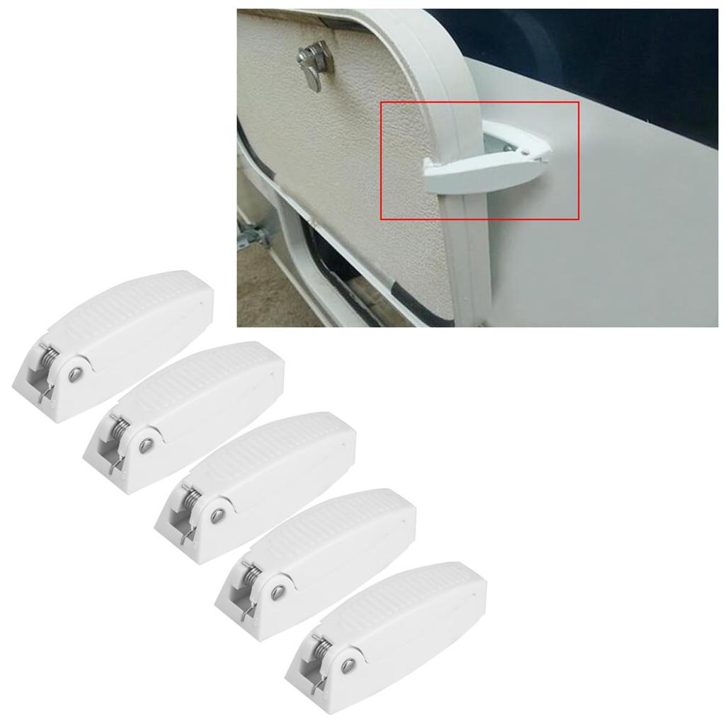 10pcs Door Catch Holder RV Door Hatch Door Hatch Door Catch Latch RV Camper Camper Trail Travel Luggage White