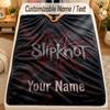 Flannel BlanketSlipknot Custom Name Text Personalized Soft Warm Throw Blanket Home Decor Gift