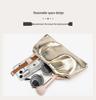 Metallic Pleated Dumpling Clutch - Luxurious Chain Bag for Parties