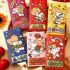 6Pcs Cute Zodiac Horse Pattern Red Envelopes 2026 Horse Year Chinese Style Red Packet Luck Money Bag  Year Supplies