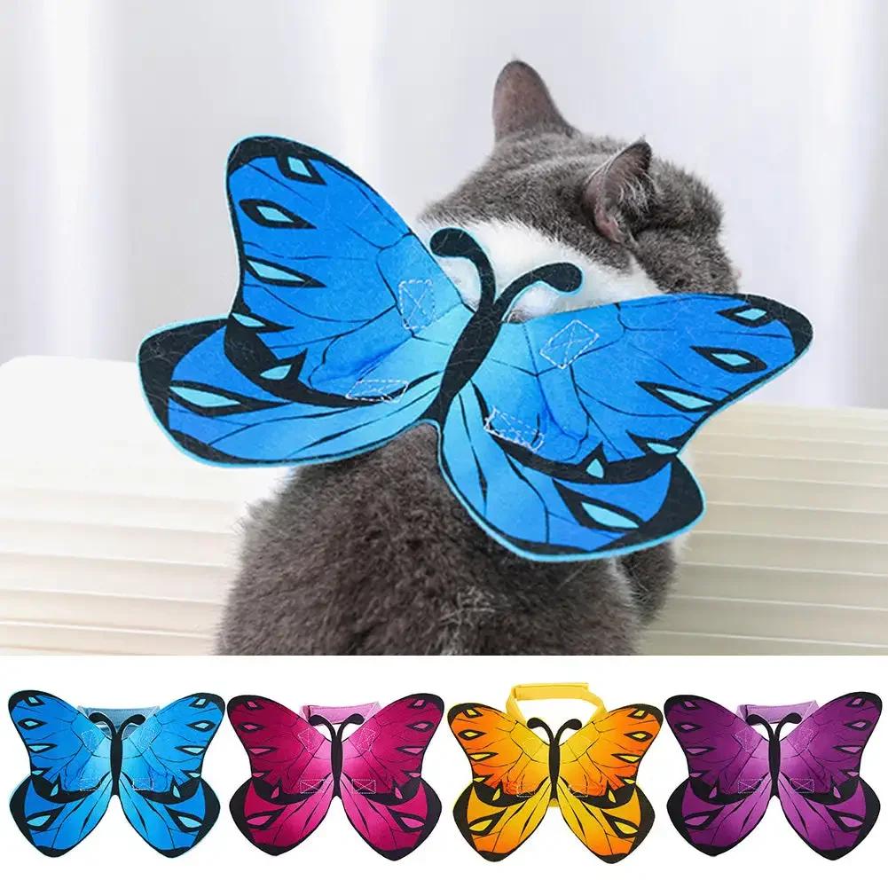 

1Pcs Cat Dog Colorful Butterfly Cosplay Costume Wing Soft Comfortable Cloth Festival Clothes for Cat Dropshipping