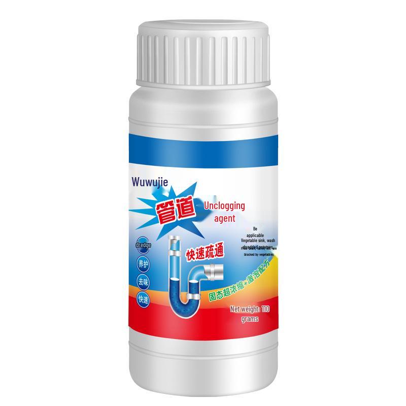 Powerful 280g Drain Unblocker & Cleaner: Dissolves Kitchen, Floor, and Toilet Clogs