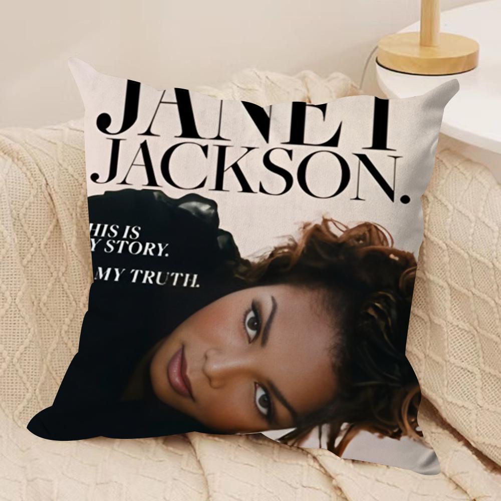 JJanet JJackson Cushion Cover Soft Plush Fabric DoubleSided Printed Cushion Covers for All Seasons Home Decor
