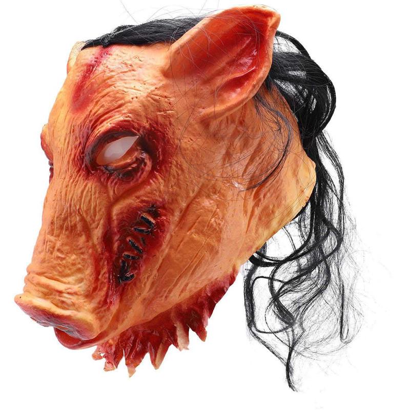 Halloween Horror Pigsy Mask: Escape Room Party Prop & Costume Headgear