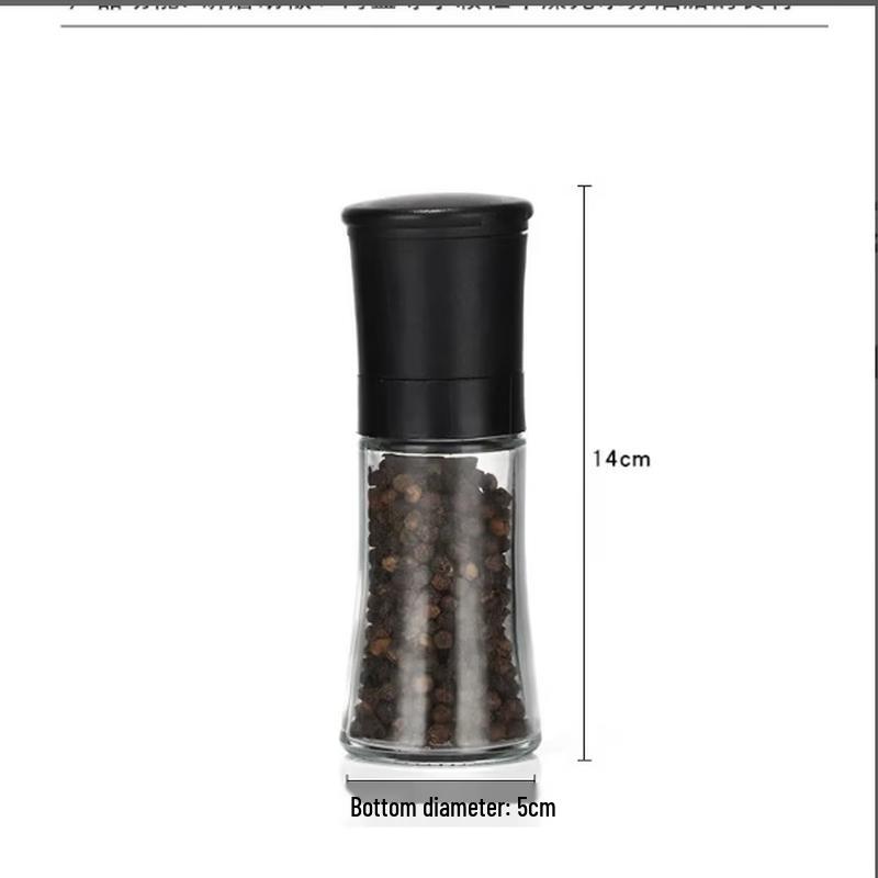 Zhishi Manual Glass Spice Grinder Bottles - Set of 5