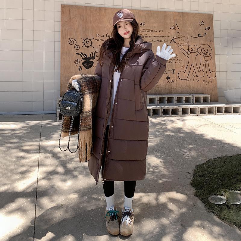 Winter new down cotton-padded clothes women's long over-the-knee to Korean version of cotton-padded jackets thickened warm loose coats