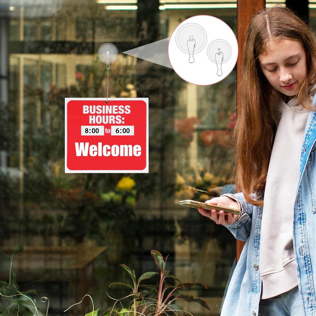 40 Pack Self-Adhesive Ceiling Hooks for Hanging, Removable Small Disc Sticker Hanger Transparent Ceiling Discs with Metal Hook for Christams Wedding