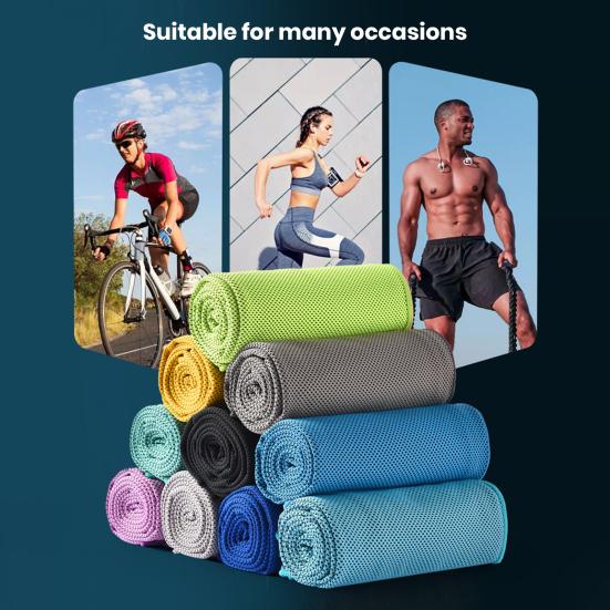 Toalla de enfriamiento instantáneo Extra suave, secado rápido, absorción del sudor, transpirable, para correr, Yoga, entrenamiento, toalla fría, suministros deportivos