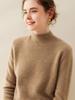 Women's Cashmere Half-High Collar Sweater - Thickened Wool Knit Base Layer for Autumn/Winter