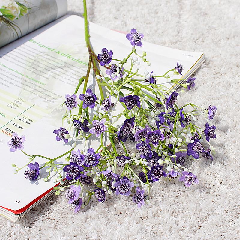 

Colorful Milan Starry Sky Single Branch Texture Simulation Flower Bridal Holding Wedding Decoration Photo Props Handmade DIY 6pcs фиолетовый
