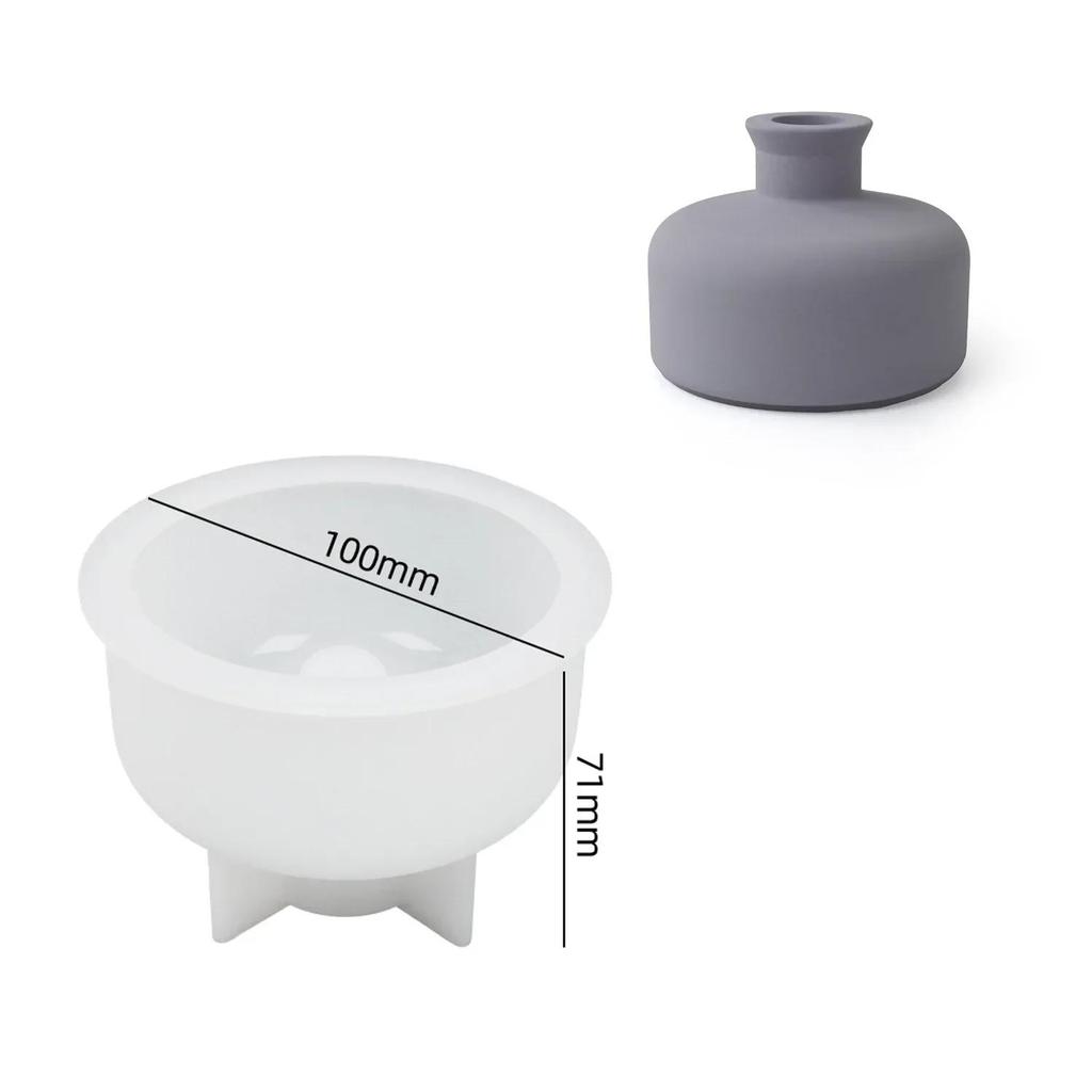 1 Stück DIY Gipszement Vase Silikonform Kreative Duftflaschenform Blumenvasenhersteller Heim Desktop Ornament Herstellungswerkzeug