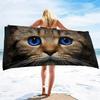 Beach Towel with Big Cat Eye Pattern Sun Protection and Windproof Suitable for Beach Pool Camping Travel Beach Blanket