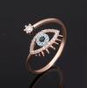 Elegant Devil's Eye Glasses Ring: Luxurious, Non-Fading Jewelry for Women