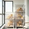 Transparent Acrylic Hamster Cage With Wheels Leak-Proof Sand Tray Stackable Easy-Clean Design Indoor/Outdoor Use