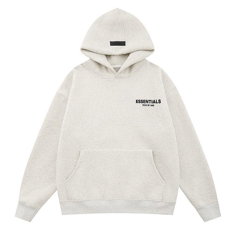 FEAR OF GOD ESSENTIALS Unisex Samt-Hoodie mit Beflocktem Schriftzug