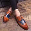 New Brand Men Dress Shoes High Quality Handmade Brogue Style Party Leather Wedding Shoes Men Social Leather Oxfords Formal Shoes