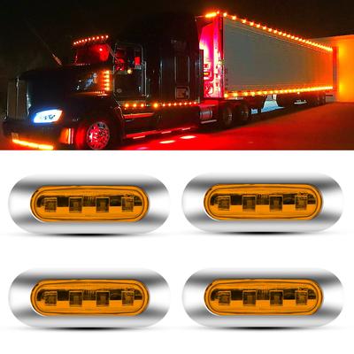 LED Side Marker Light, 4-LED Side Lamp, 12V 24V High