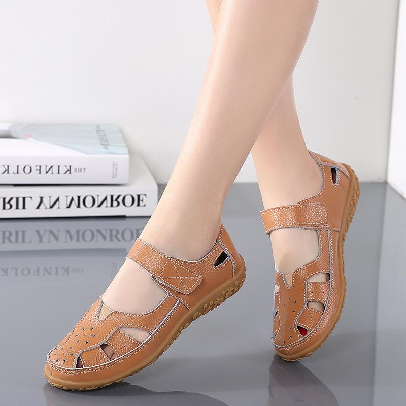 Large Size Loafers Spring and Summer New Women's Sandals Hollow Women's Shoes Hole Shoes Mother Shoes Women's Single Shoes