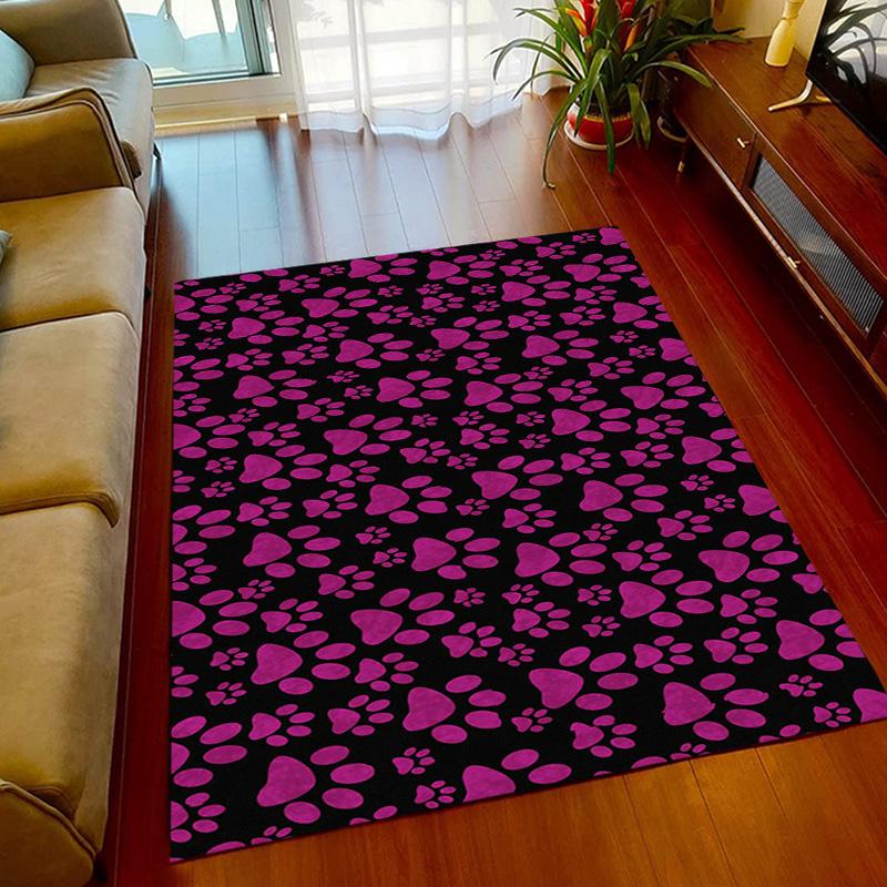 Pets Footprint Sole Series Area Rug Large,Carpet Rug for Living Room Bedroom Doormat Decoration,kids Non-slip Floor Mat Sofa
