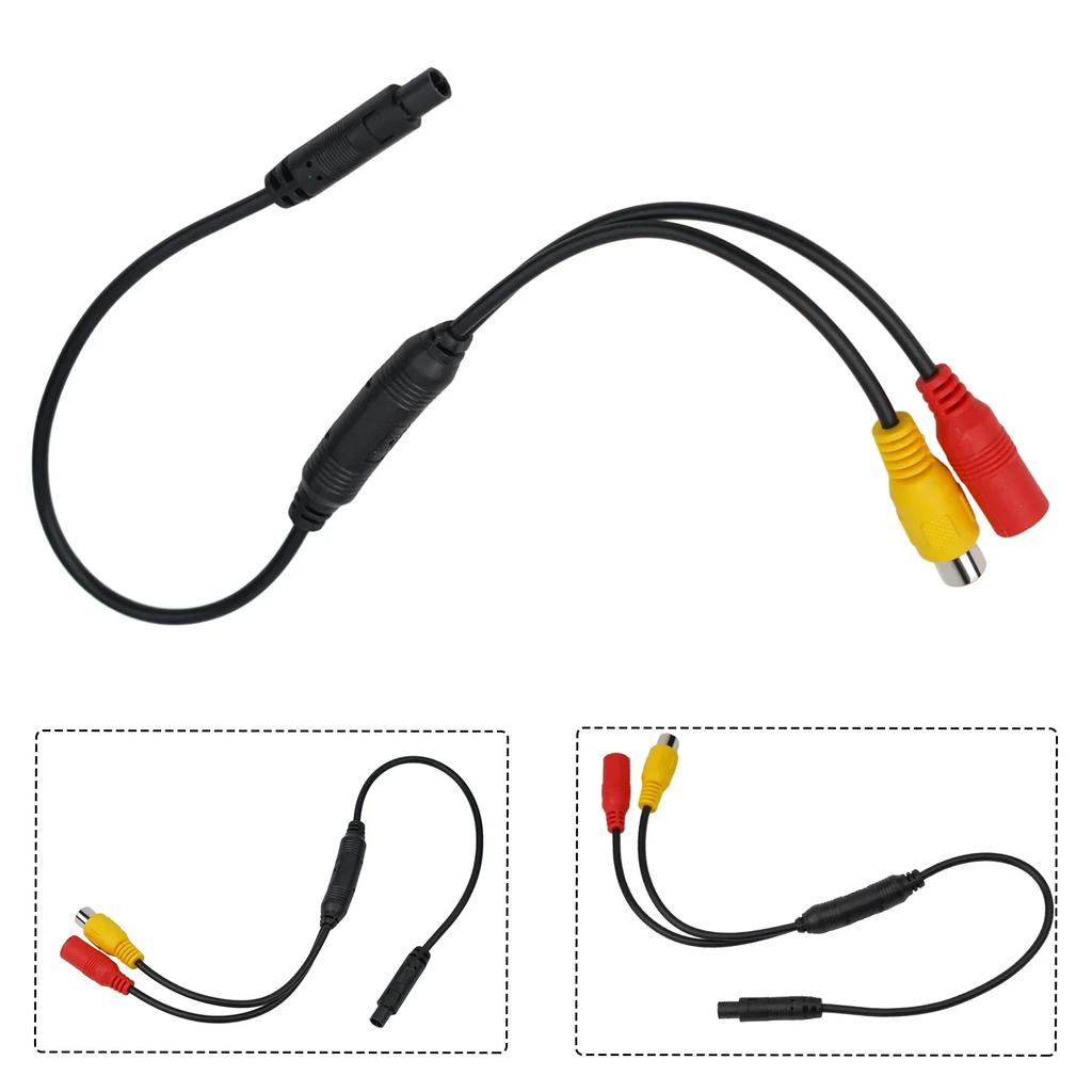 CVBS RCA 4-Pin Camera Signal Harness Car Male To Female Connector Cable Backup Camera DVR Wire Harness