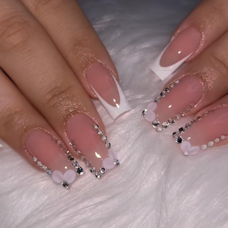 

Набор для нейл-арта «Водяной бриллиант» нюдового цвета, 24 предмета - Европейский и американский стиль Glue Kit