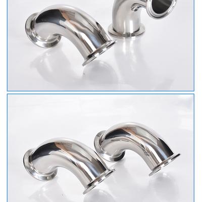 Sanitary 90 Degree Elbow Fitting for 1 5 2 3 Tri Clamp Stainless Steel Pipes