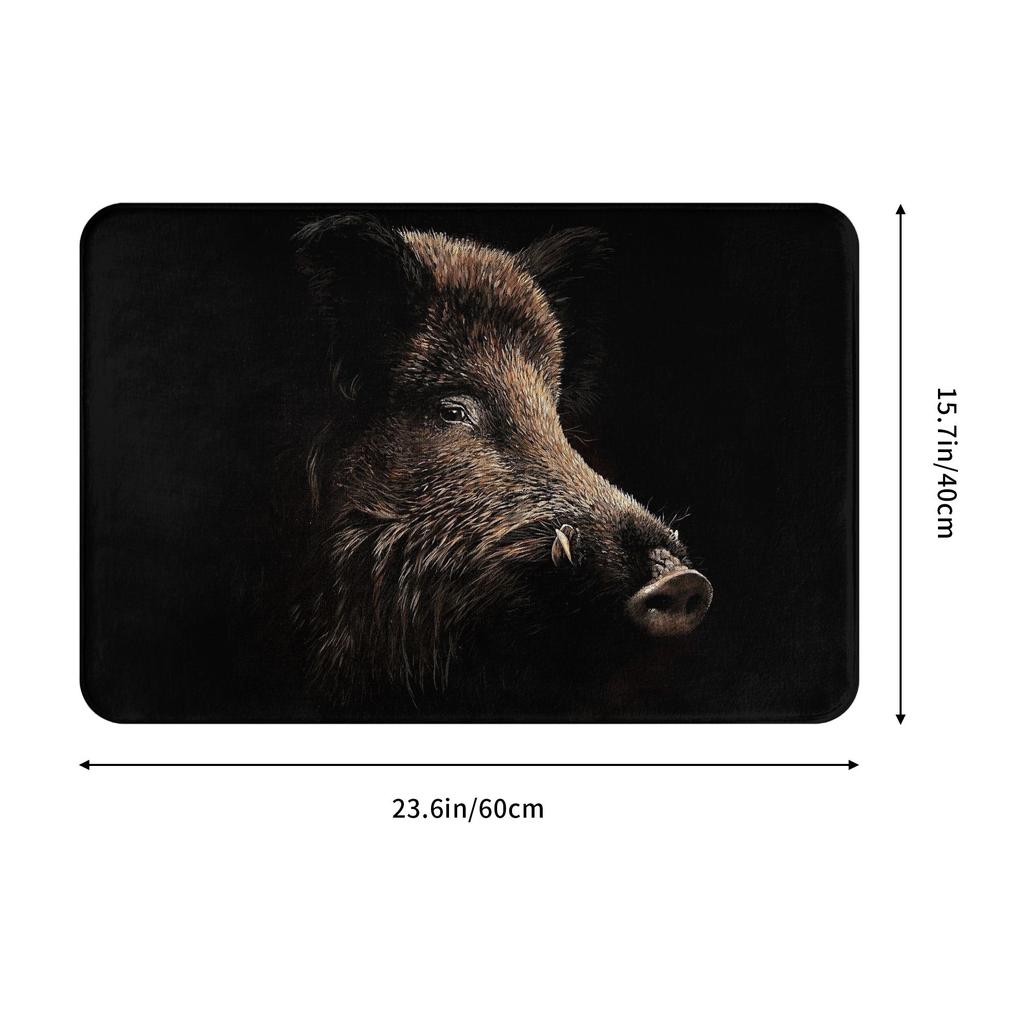 Wild Boar Doormat Anti-Slip Entrance Bath Kitchen Door Floor Mat Toilet Rug Carpet Footpad