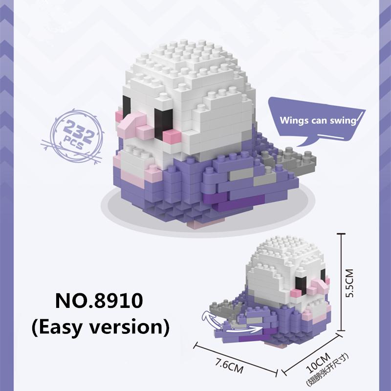 Kawaii Bird Series Micro Particle Building Blocks Cute Colorful Parrot Model DIY Bricks Decor Toys For Children Christmas Gifts