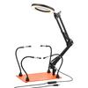 VEVOR Magnetische Hulparmen Soldeerstation, 4 Flexibele Armen Derde Hand Gereedschap met 3X LED Vergrootglaslamp & Antislip Heavy-Duty Basis
