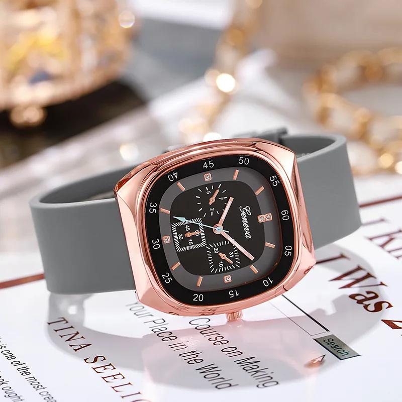 Luxury Women Watch Antique Wristwatch Quartz Watches Women Clock Ladies Silicone Strap Watch Gift Reloj Mujer Montre Femme