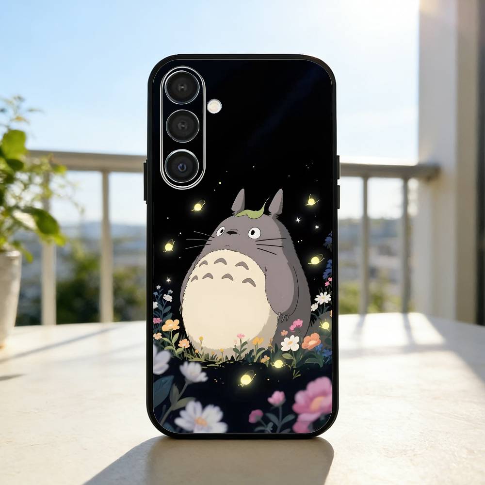 Roztomilý Můj soused Totoro Pouzdro na telefon Pro Samsung A73,A21s,A22,A31,A32,A52,A53,A71,A80,Měkký černý kryt