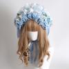 Head Jewelry Original Lolita Headband Purple Lolita Blue Lace Bow Hair Accessories