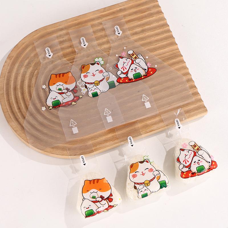 50/100Pcs Japenese Triangle Rice Ball Disposable Packaging Bag Nori Onigiri Sushi Bag Sushi Making Mold Bento Accessories