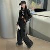 Mädchen Frühling Und Herbst Anzug Mode Mädchen Koreanische Casual Denim Jacke