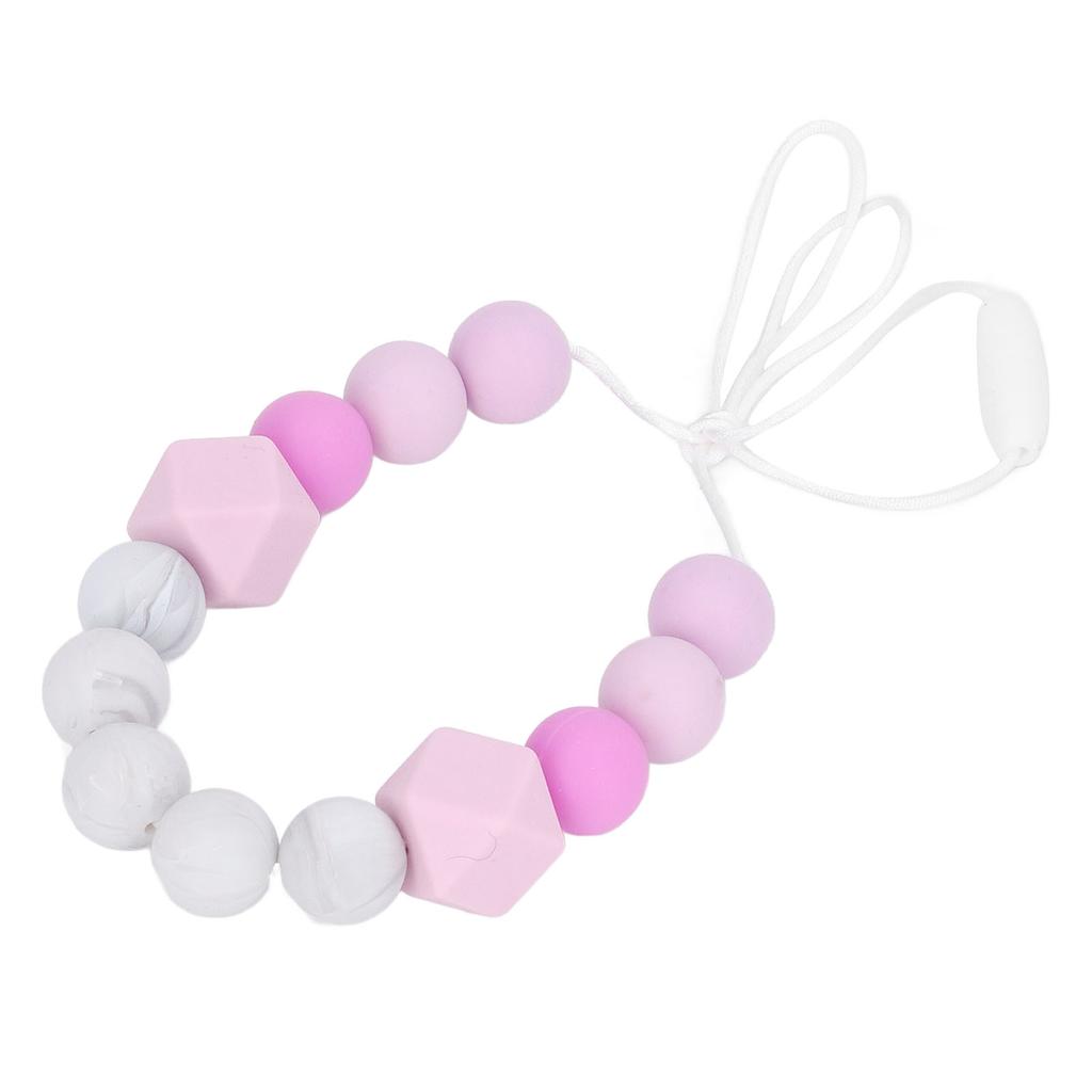 Baby Zahnkette Kleinkinder Exquisite Weiche Silikon Perlen Kauspielzeug Zahnkette für Zahnfleischmassage