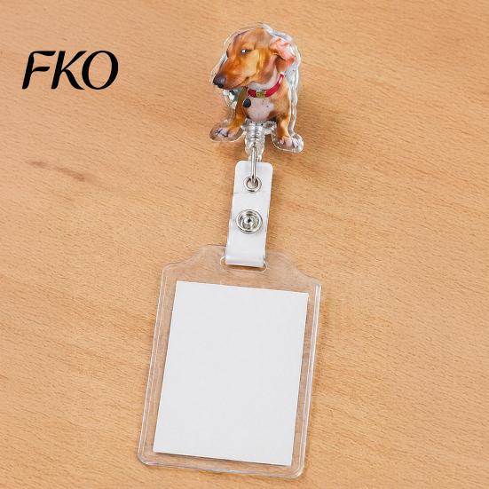 Retractable Name Tag Holder Nurse Badge Reel, Funny Glitter Acrylic with Rotating Reel Clip, Sparkly Cute ID Card for Teachers Student Staffs
