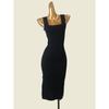 Export Square Collar Slimming Sleeveless Vest Dress French Color Block Skinny Hip Knitwear Bottoming Skirt