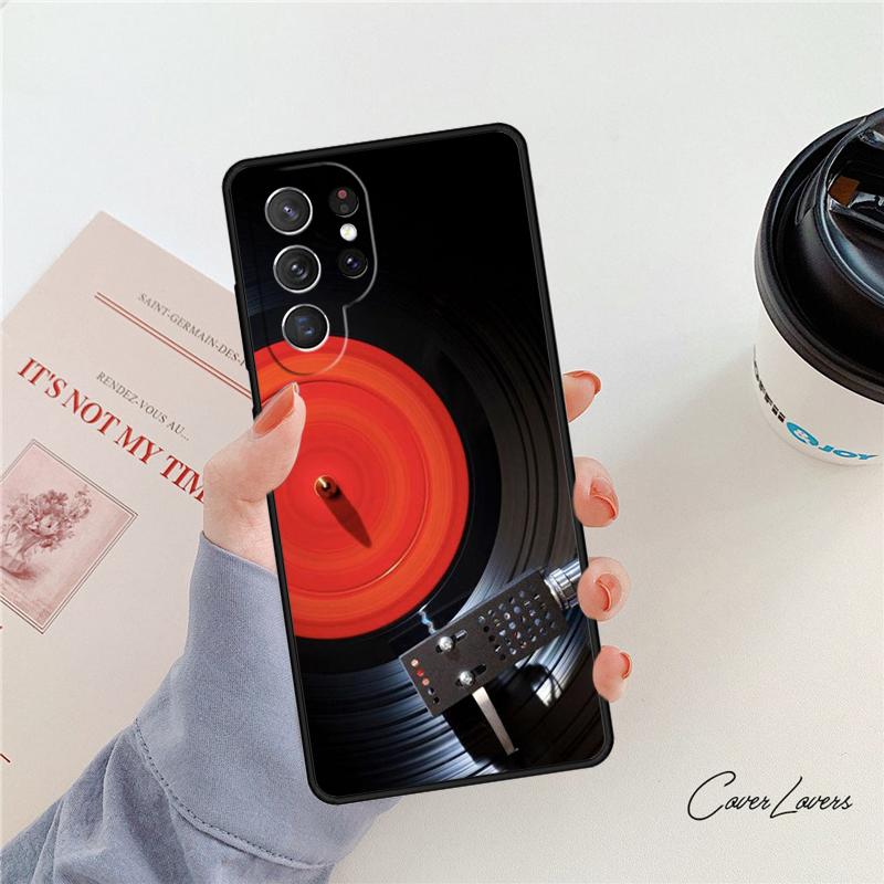 Vinyl DJ Record Art Phone Case For Samsung Galaxy S24 S25 S23 S22 Ultra Note 10 20 Plus S20 S21 FE Cover