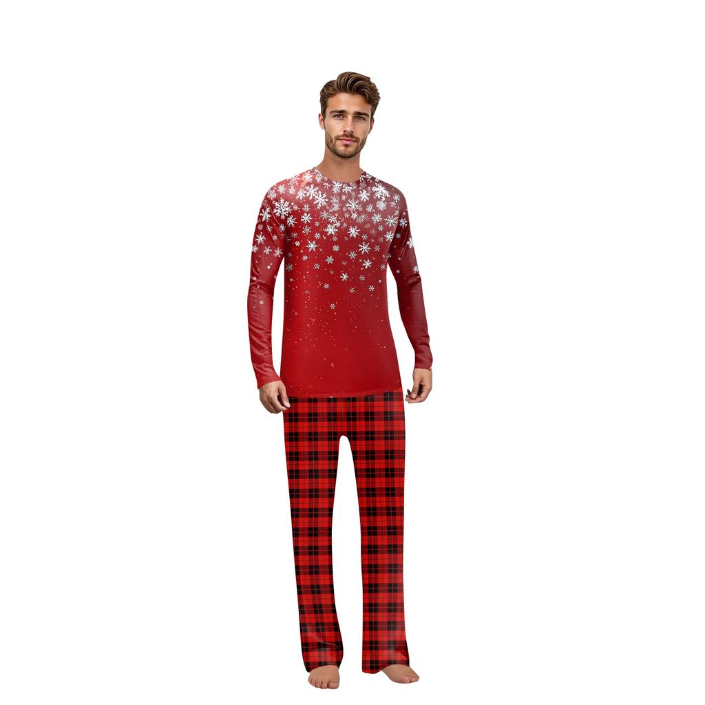 Christmas Prints Family Matching Long Sleeve Tops+Pants Set Family Matching Sets
