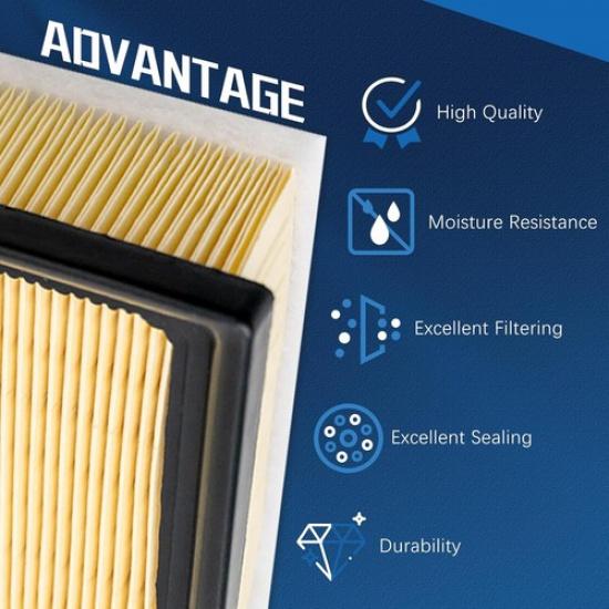 Engine Air Filter Compatible With 2010-2024 4Runner, 2010-2014 FJ Cruiser, 2010-