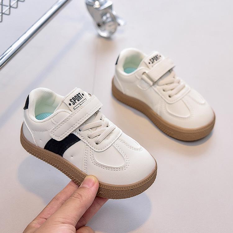 Children's Board Shoes Men's and Girls' Sports Shoes Soft-soled Casual Shoes 2025 Spring New Little White Shoes German Training Shoes Children's Shoes