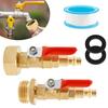 RV Winterize Blowout Adapter Brass Winterizing Quick Adapter with 1/4" Quick Connect Plug and 3/4" Garden Water Hose Threading