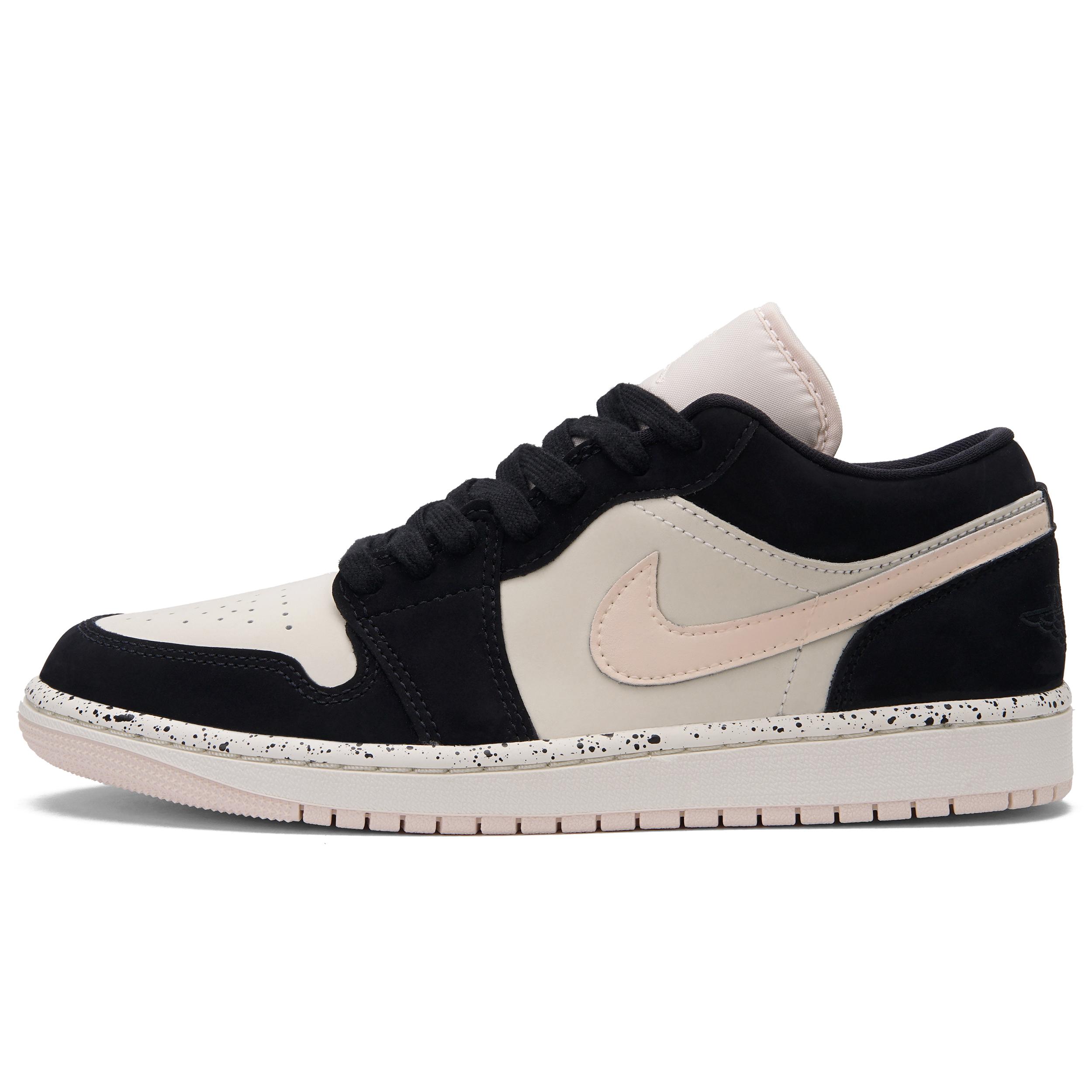 

Jordan Air Jordan 1 Out Of Control Peach Low top Vintage Basketball Shoes Unisex Black Pink DC0774-003(Team990-) 36