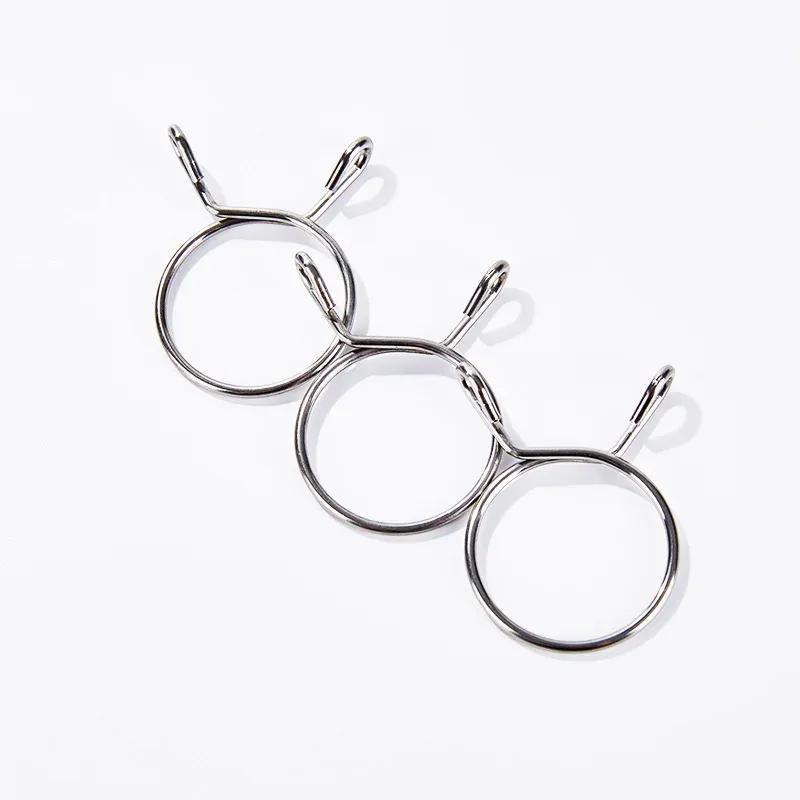 10pcs 304 Stainless Steel Spring Tube Clamp Single Wire Clips Water Pipe Clamp Ring Quick Installation Buckle 24MM Pipe Hoop