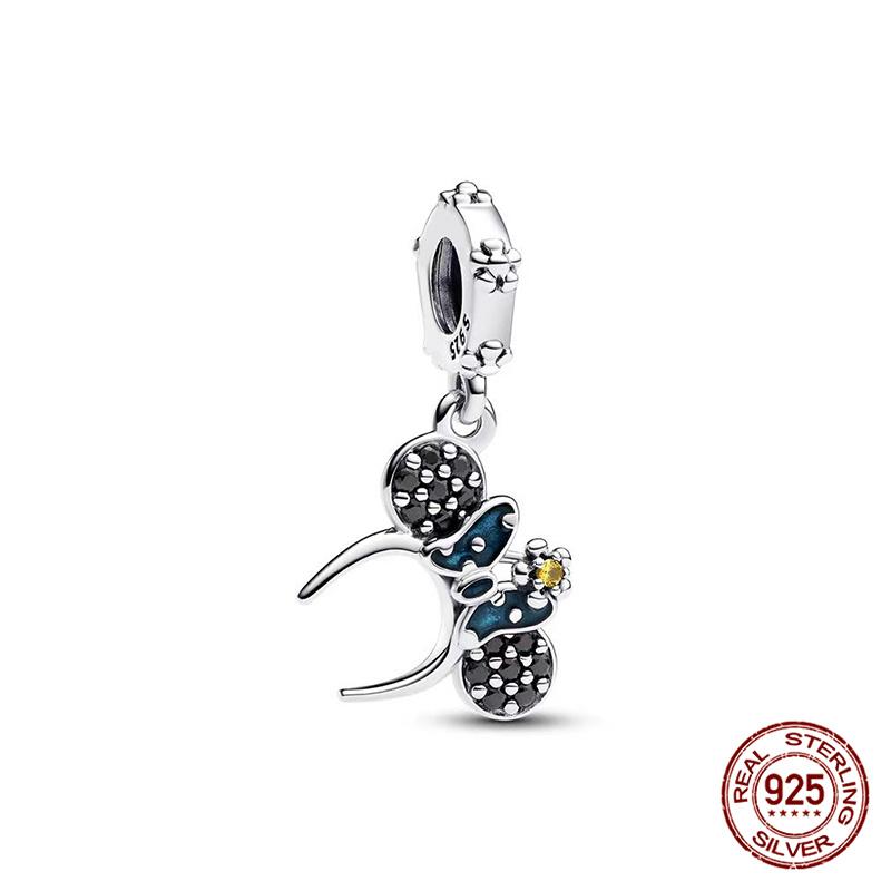 New  Mickey Minnie Beaded Marvel Lron Man Charms Plata De Leyoriginales Fit Bracelet Diy Jewelry Making Women'S Gift