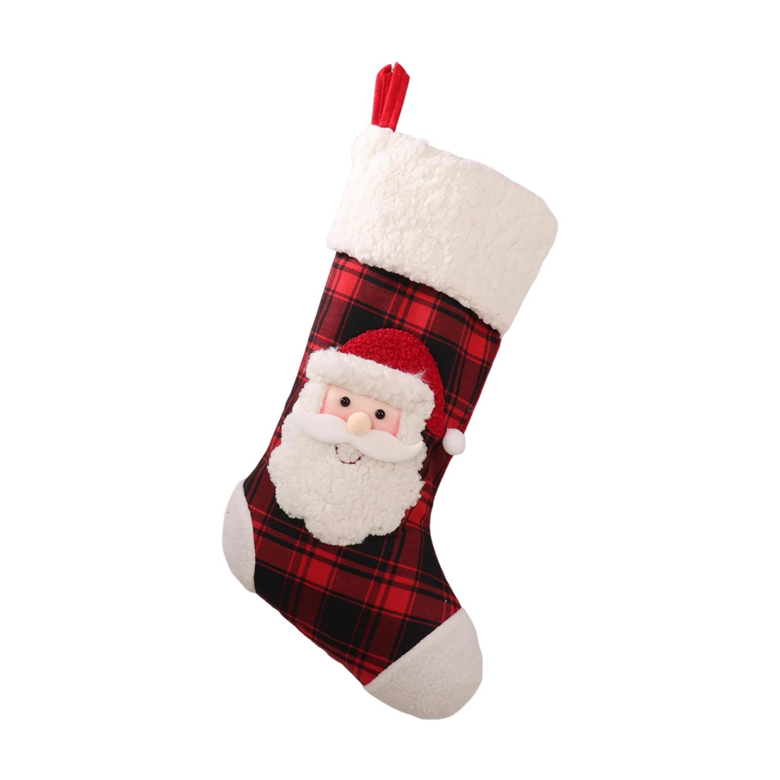 

Christmas Decoration Supplies Large Border Christmas Socks Shopping Mall Christmas Tree Decoration Socks Gift Bag One Size