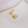Colorful Bow Earrings with Shiny Stones for Women