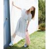 TonLion Women's French Style Drawstring Dress