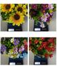 Frühlingsblumen-Hängekorb mit Schleife - Kranz Heimdekoration