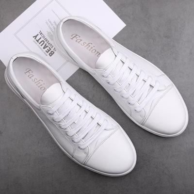 New High Quality White Fashion Men's Genuine Leather Sneakers Breathable Casual Flat Shoes Mens Luxury Shoes Designers Men Shoes